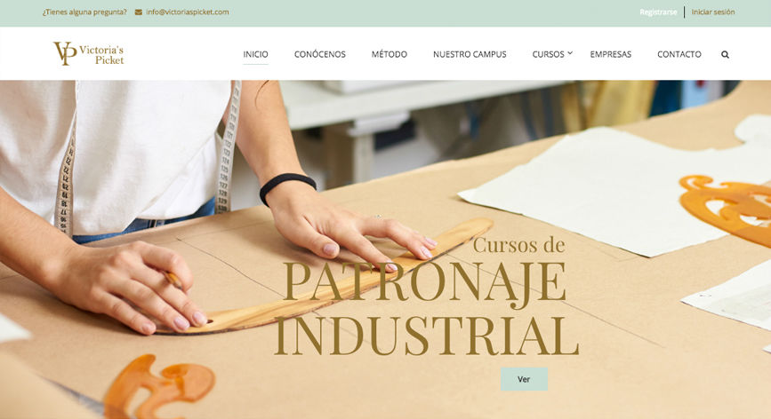 elegante diseño web patronaje industrial